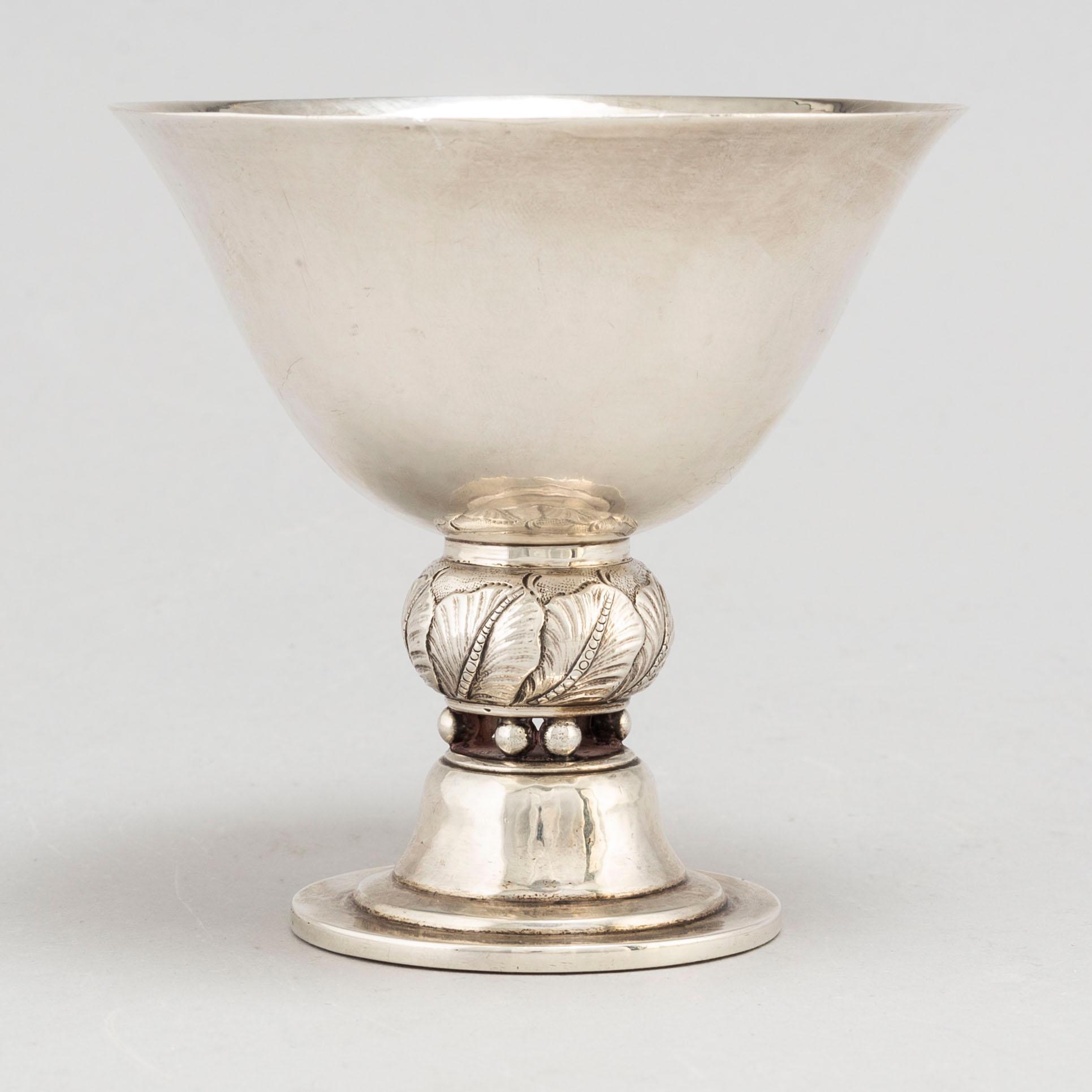 GEORG JENSEN INC USA, skål på fot, silver 925/1000, 1900-talets mitt.