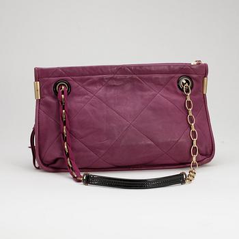 LANVIN, a purple leather shoulder bag.