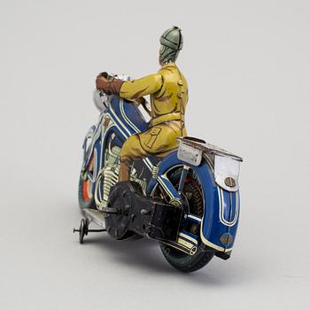 A tinplate Arnold motorcycle, Germany, 1930/40s.