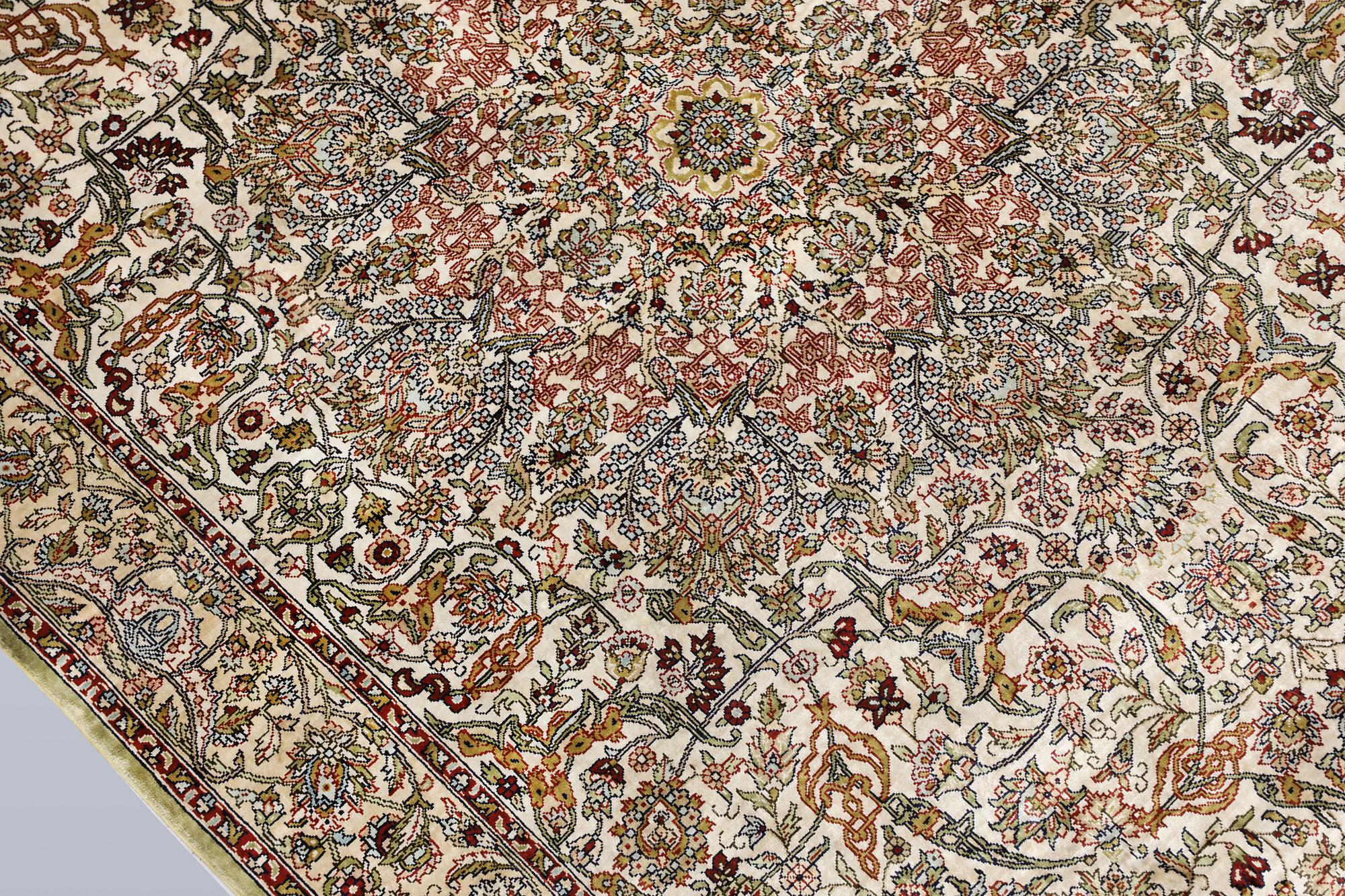 An Oriental silk rug, approx. 153 x 95 cm.