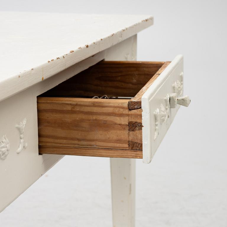 Desk with a drawer in the frieze, Late Gustavian style, 19th century.