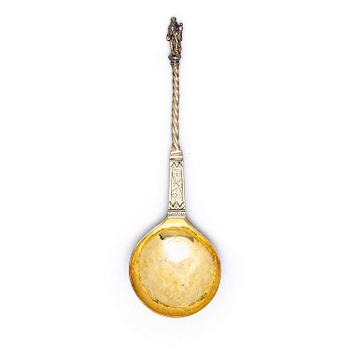 A 17th century silver-gilt Apostle-spoon, possibly Germany.