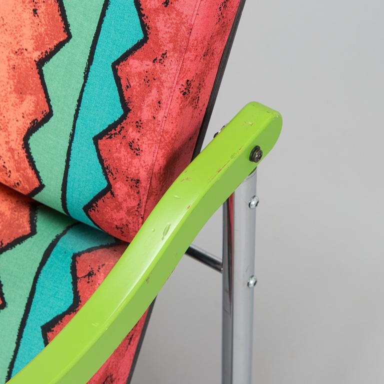 Yrjö Kukkapuro, A 1980s  'Experiment' open armchair for Avarte, Finland.