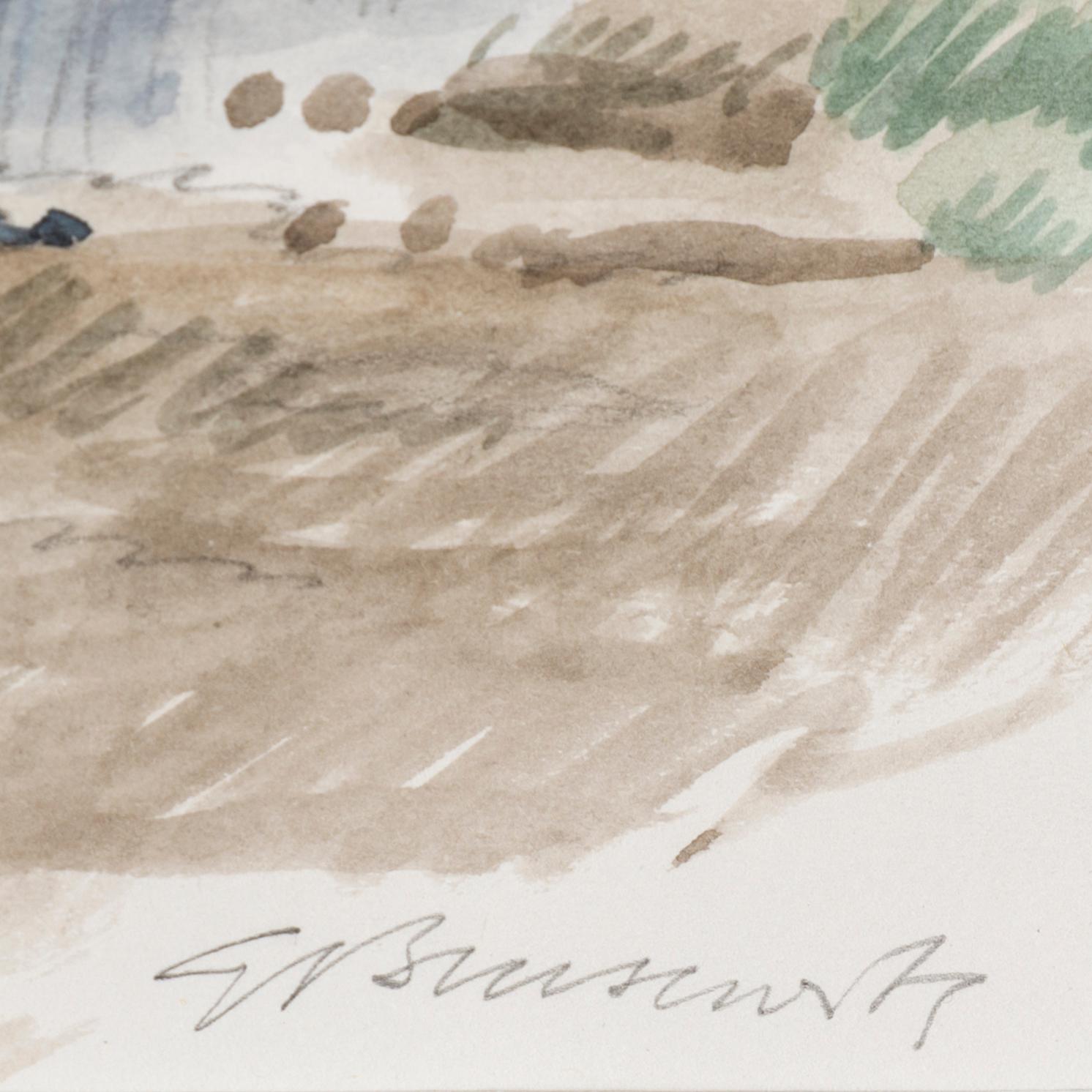 GUNNAR BRUSEWITZ, a watercolor on papperm signed and dated 29-11-92.