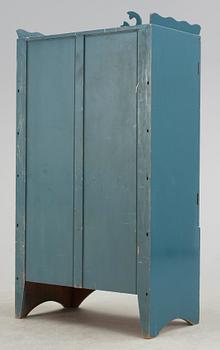 A Carl Hörvik blue painted showcase cabinet, 'Barbro', Nordiska Kompaniet, 1920's.