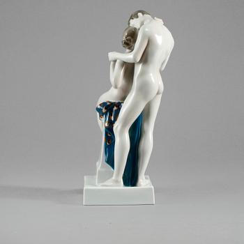 FIGURIN, porslin, signerad Richard Aigner, Rosenthal, München, 1900-talets andra hälft.