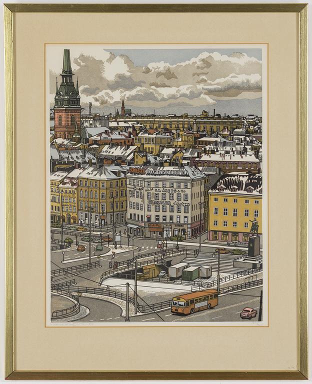 SVENOLOV EHRÉN, a lithograph in colors, signed and  numbered 124/360.