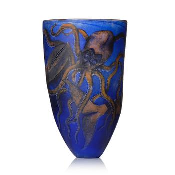 70. Clare Henshaw, a studio glass vase, United Kingdom, dated 1990.