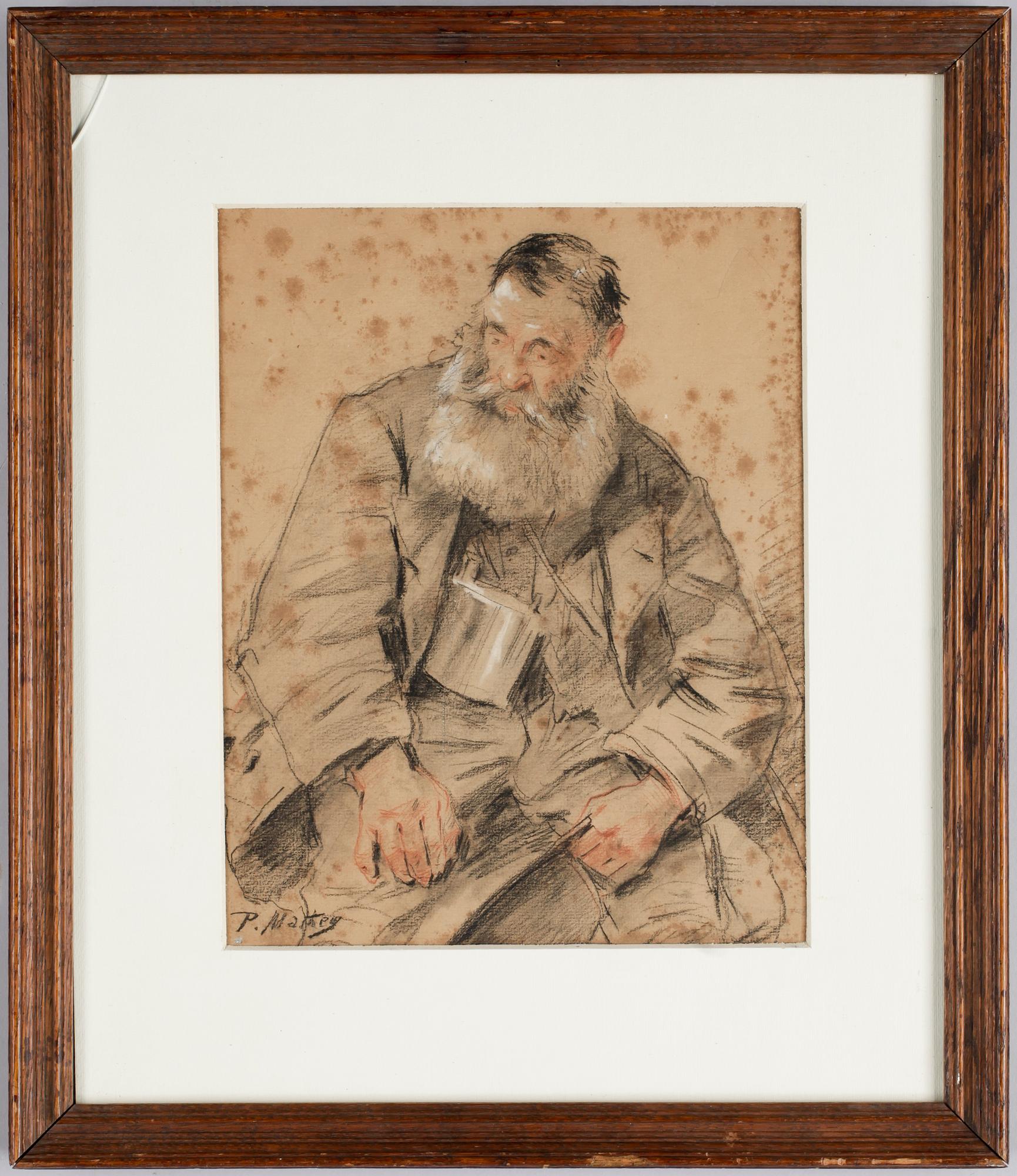 PAUL MATHEY, tillskriven, teckning, sign.