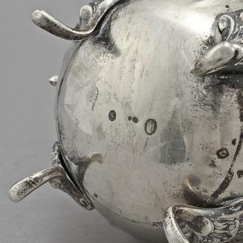 KAFFESERVIS, 3 delar, silver, Jens Sigsgaard, Danmark, 1935 och 1936. Vikt 1 150 g.