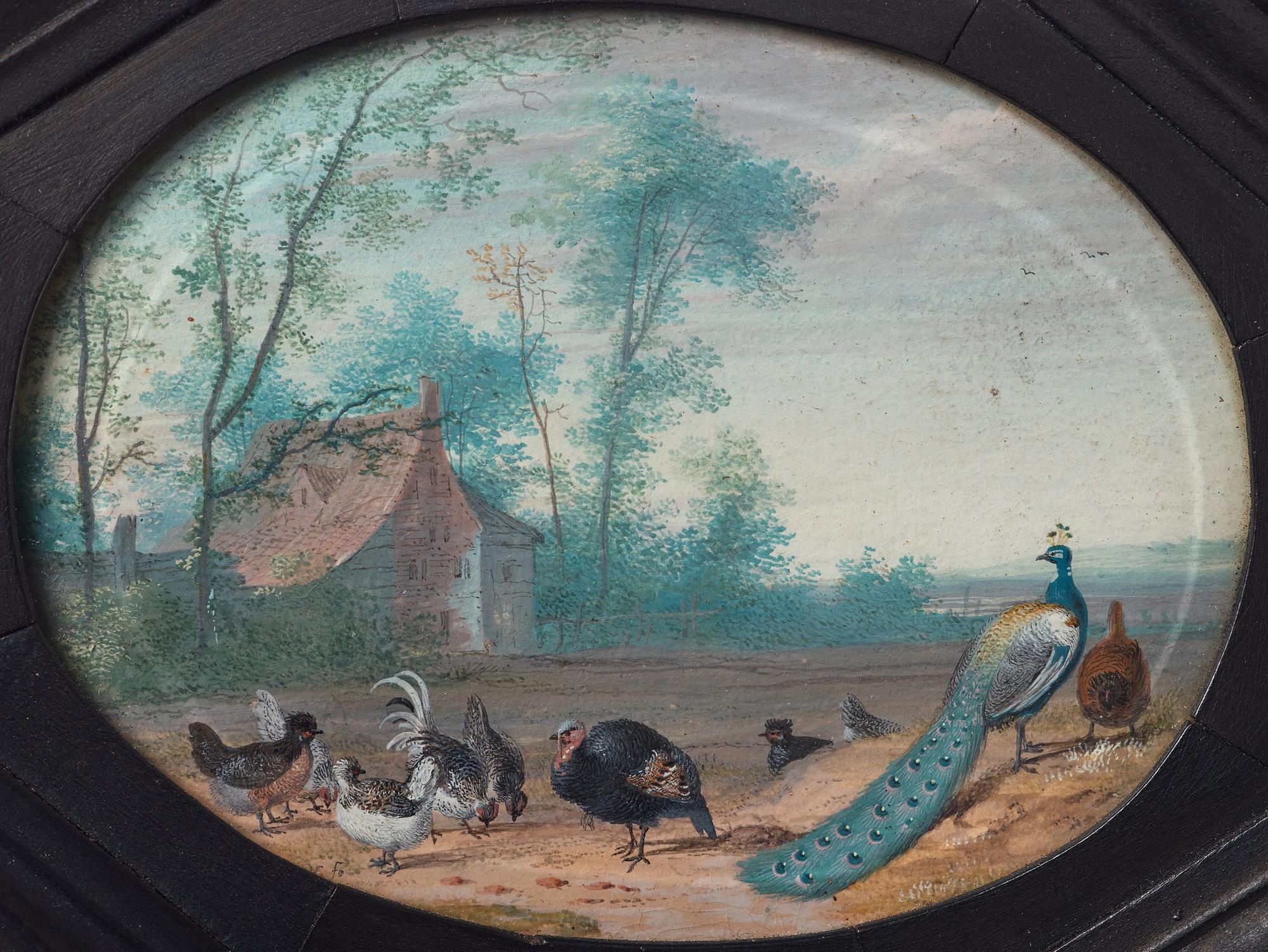 Philip Ferdinand de Hamilton Circle of, Landscapes with birds, a pair.