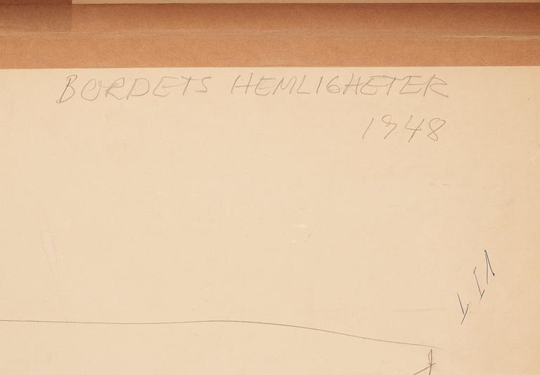 CO Hultén, gouache på papp-kartong, signerad och daterad -48.