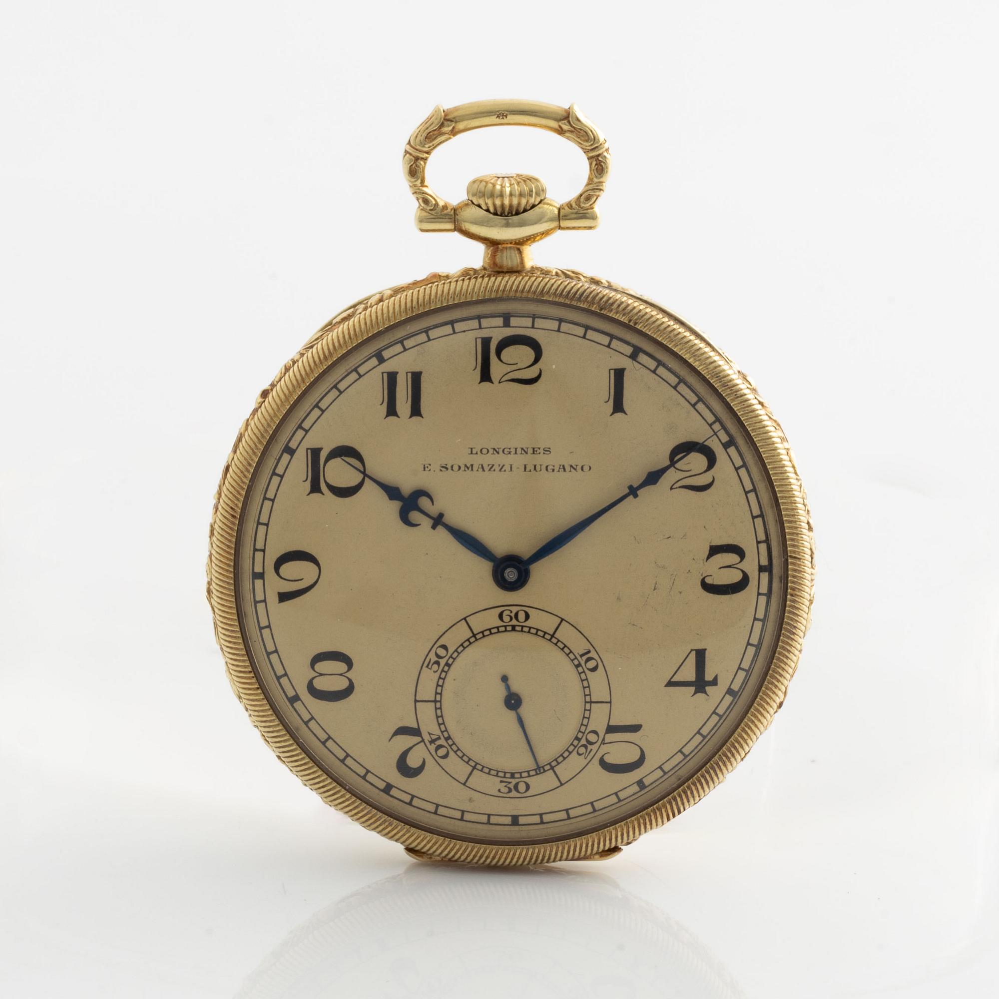 Longines, "E.Somazzi Lugano", dress pocket watch, 45 mm.