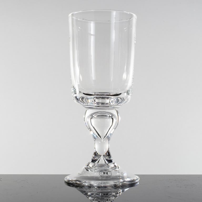 VINGLAS, 6 st, klarglas, "Antik", Reijmyre Glasbruk.