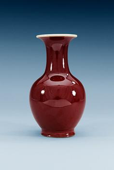 A sang de beuf glazed vase, Qing dynasty, 19th Century.