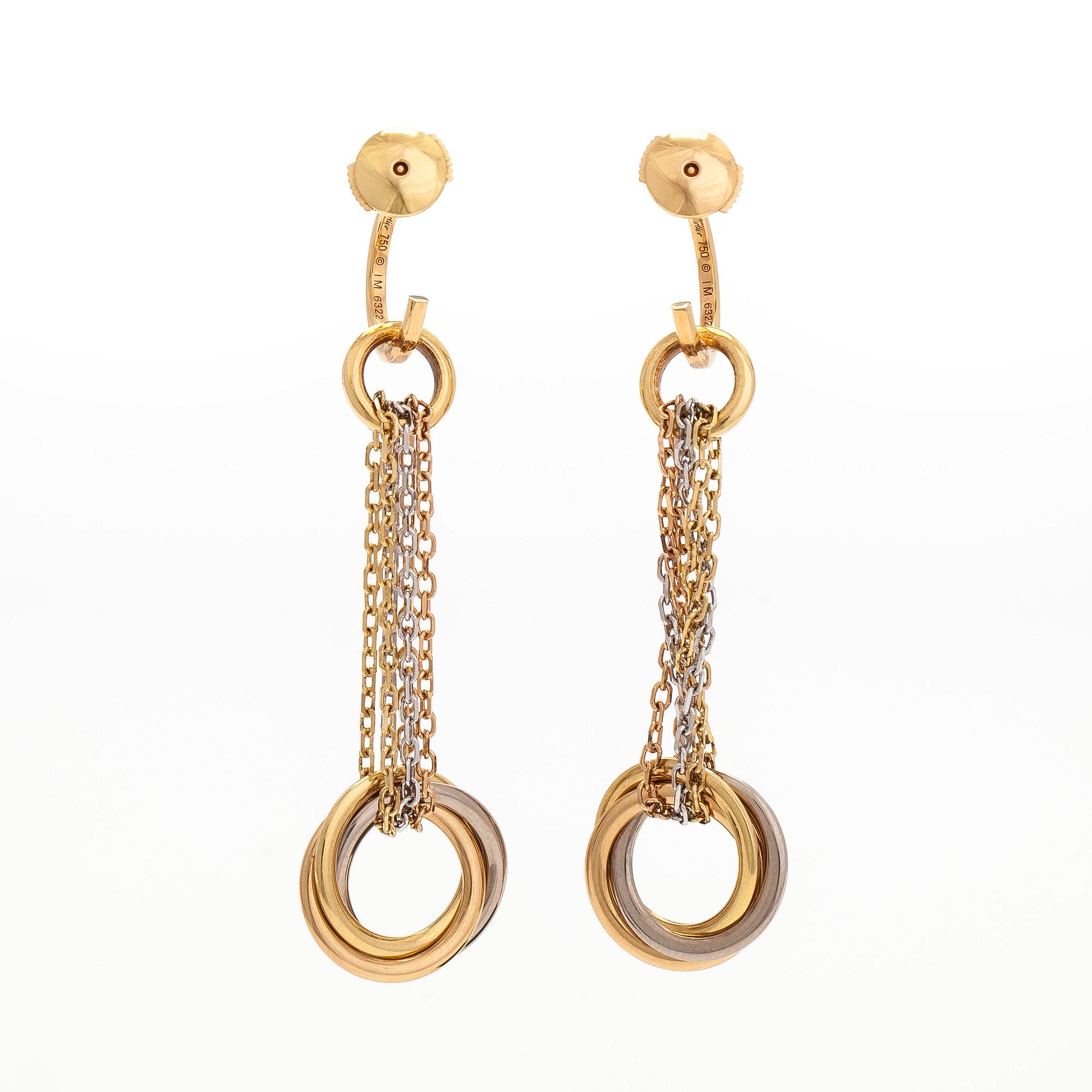 Cartier, Örhängen, "Trinity", 18K guld.