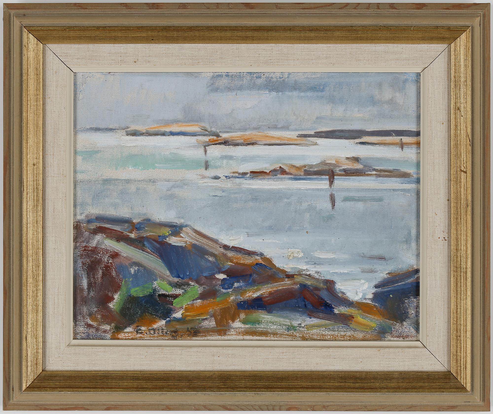 EDVIN OLLERS, olja på pannå, sign.