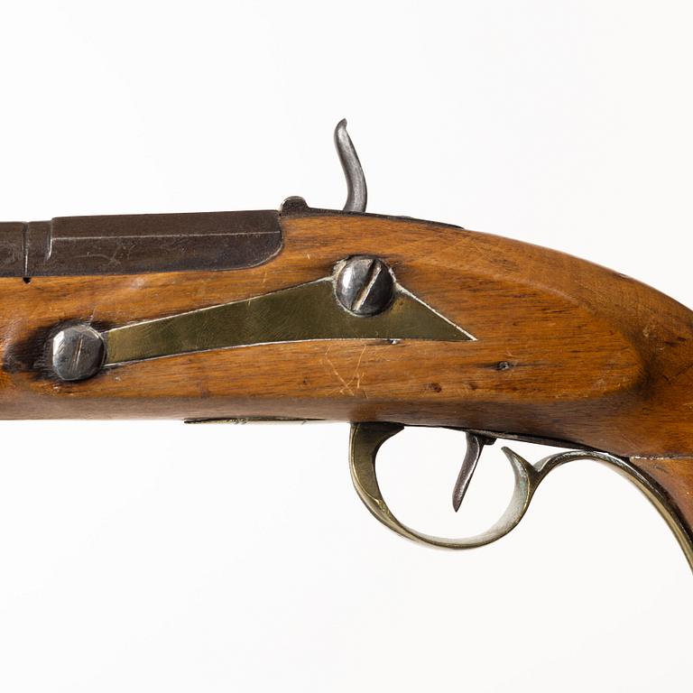 Percussion pistols, 2 pcs, Swedish, mid-19th century.