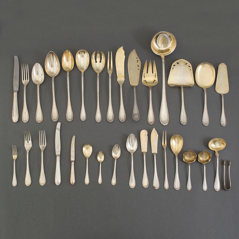 A German 20th century 169 pcs silver cutlery with casket.