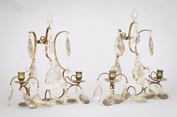 VÄGGAPPLICKER, ett par, rokokostil, 1900-tal.