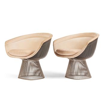 29. Warren Platner, "Platner Side Chair", fåtöljer, ett par, Knoll, USA 1960-70-tal.