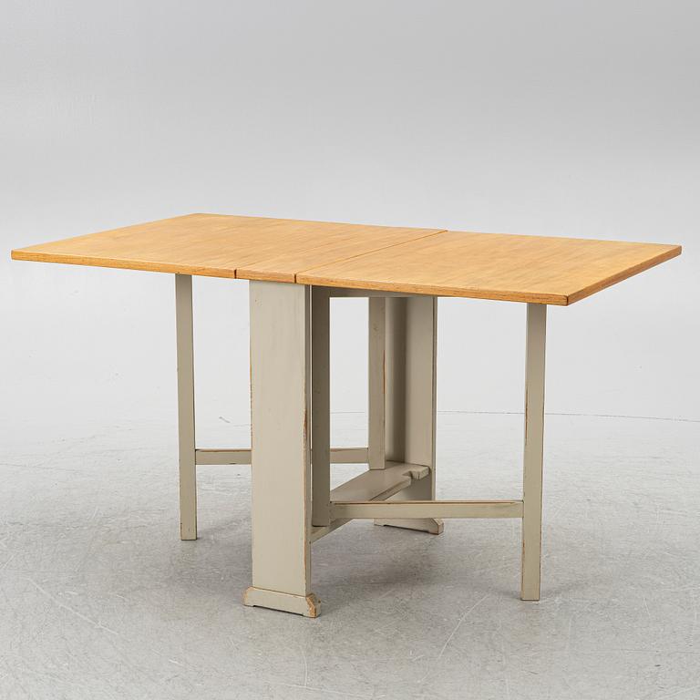 Carl Malmsten, a drop-leaf table, "Vapensmeden", second half of the 20th century.