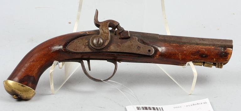 SLAGLÅSPISTOL, troligen Sverige 1800-talets mitt.