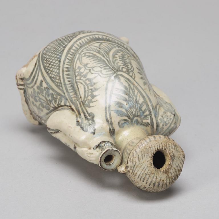 A Sawankhalok figurine/joss stick holder, 15th/16th Century.