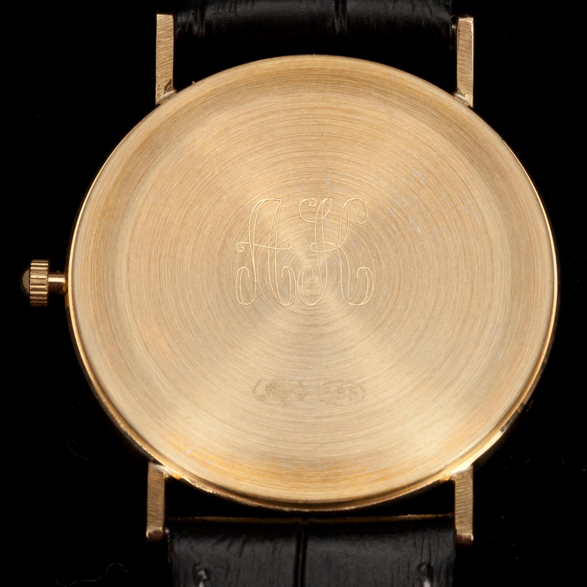 ARMBANDSUR, herr. Geneve, Schweitz 2000 t. 14 K guld. Kvartzurverk, datumruta.