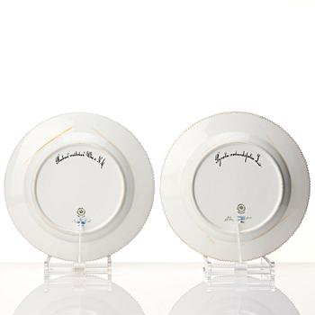 A set of six Royal Copenhagen 'Flora Danica' dinner plates, Denmark, 20th Century.