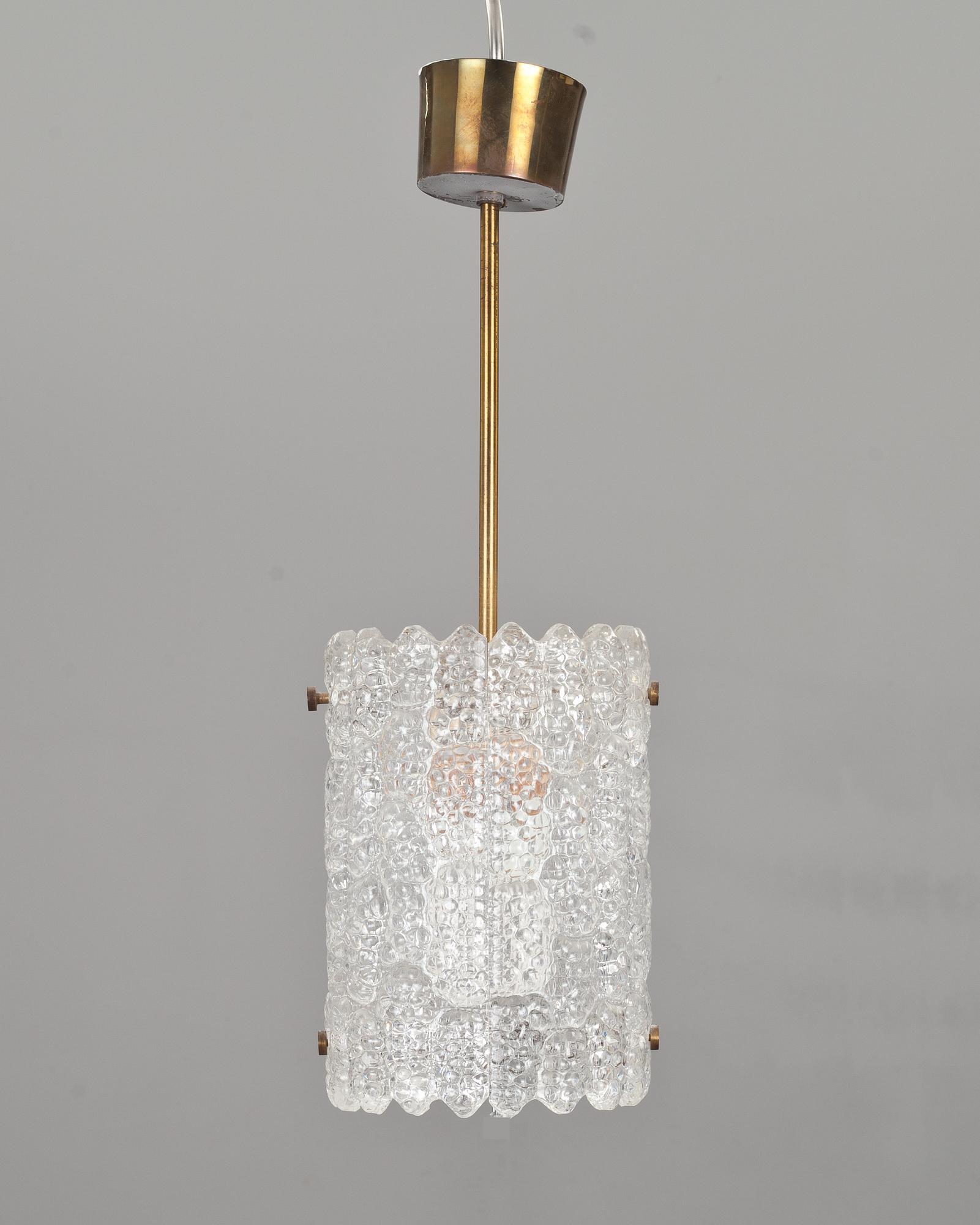 TAKLAMPOR, ett par. Carl Fagerlund, Orrefors. 1900-talets andra hälft.