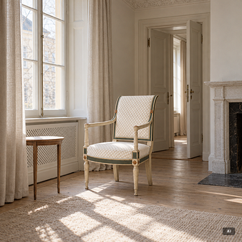 A pair of armchairs, Directoire, France, late 18th Century.