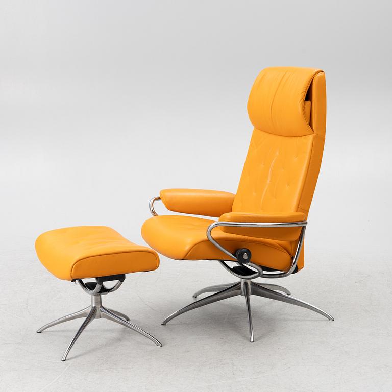 Armchair with footstool, "London", Stressless, Norway.