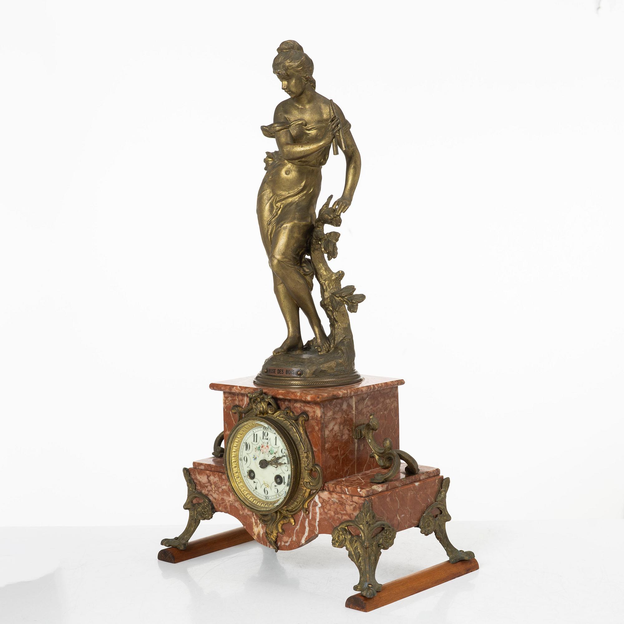 A mantle clock, France, circa 1900.