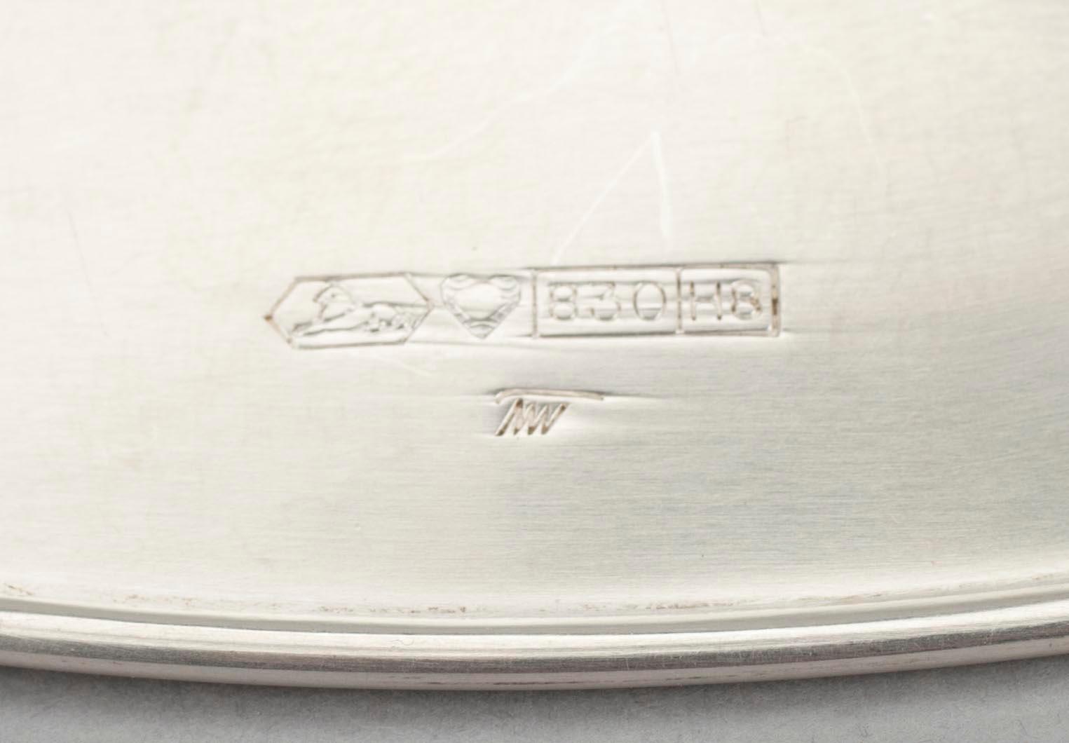 FAT, silver, Tapio Wirkkala, sign TW, Kultakeskus 1985. Vikt ca 172,8.