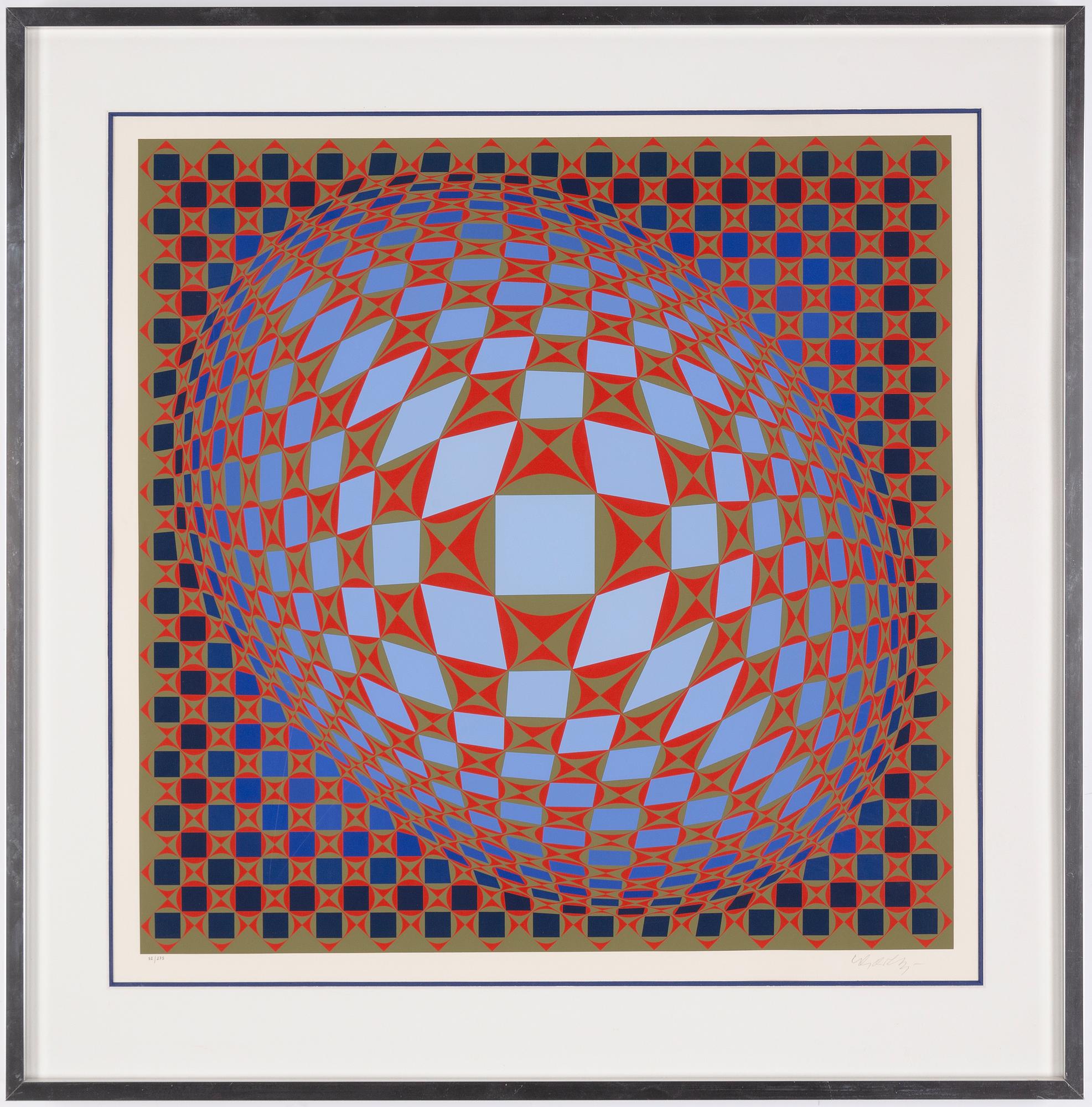 Victor Vasarely, serigrafi, signerad och numrerad 72/275.