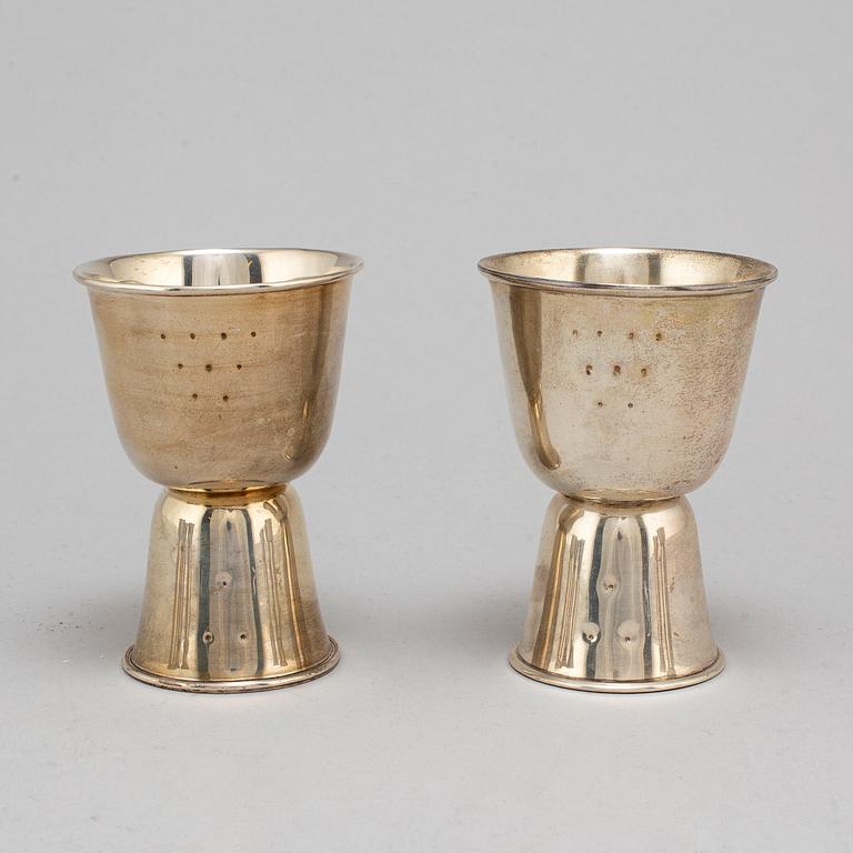 CODAN, bägare, 8 st, sterlingsilver. Mexiko, 1900-talets mitt.