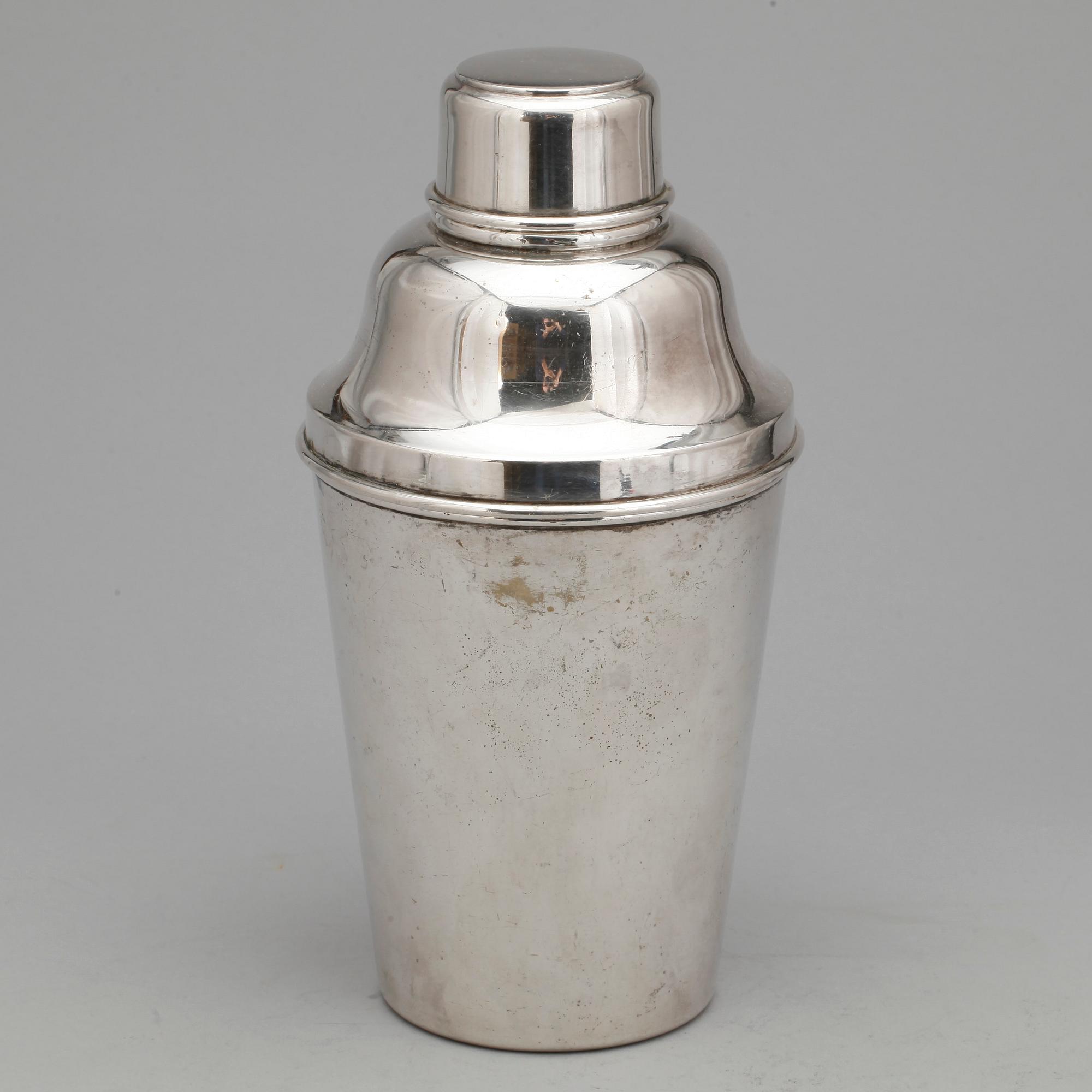 SHAKER, nysilver, C G Hallberg, 1900-talets första hälft.