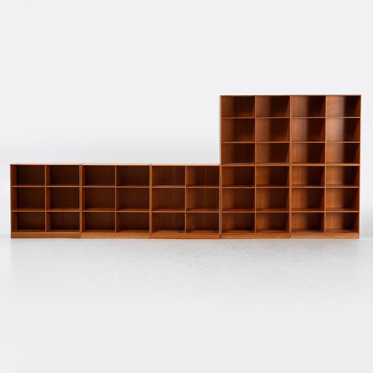 Mogens Koch, a seven part bookcase with five plinths. Rud Rasmussens, Copenhagen, Denmark.