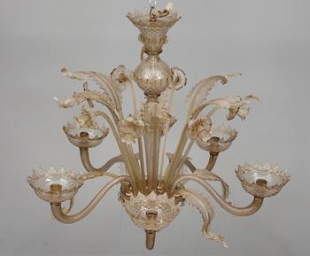 TAKKRONA, Murano, 1900-talets senare hälft. Höjd ca 95 cm.