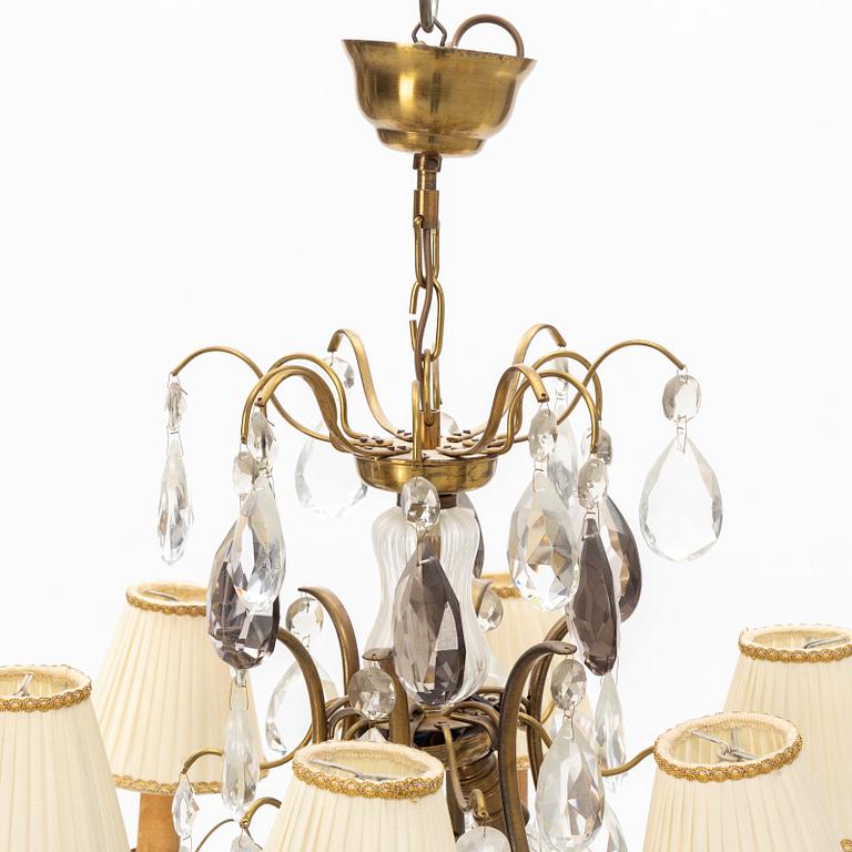 A Baroque style chandelier, mid 20th Century.