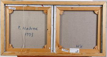 HAHNE, PETER. Diptyk, oljor på duk,sign o dat 1993 à tergo.