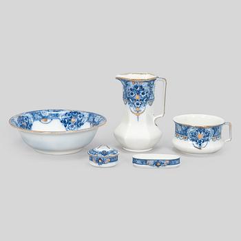 A 5-piece ceramic washing set, "Roseum", J&G Meakin, England, 20th century.