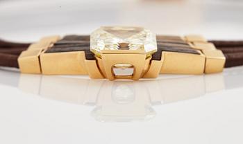 A Paul Binder necklace with a modified radiant-cut diamond ca 16 cts quality ca Fancy Light Yellow vs/si.