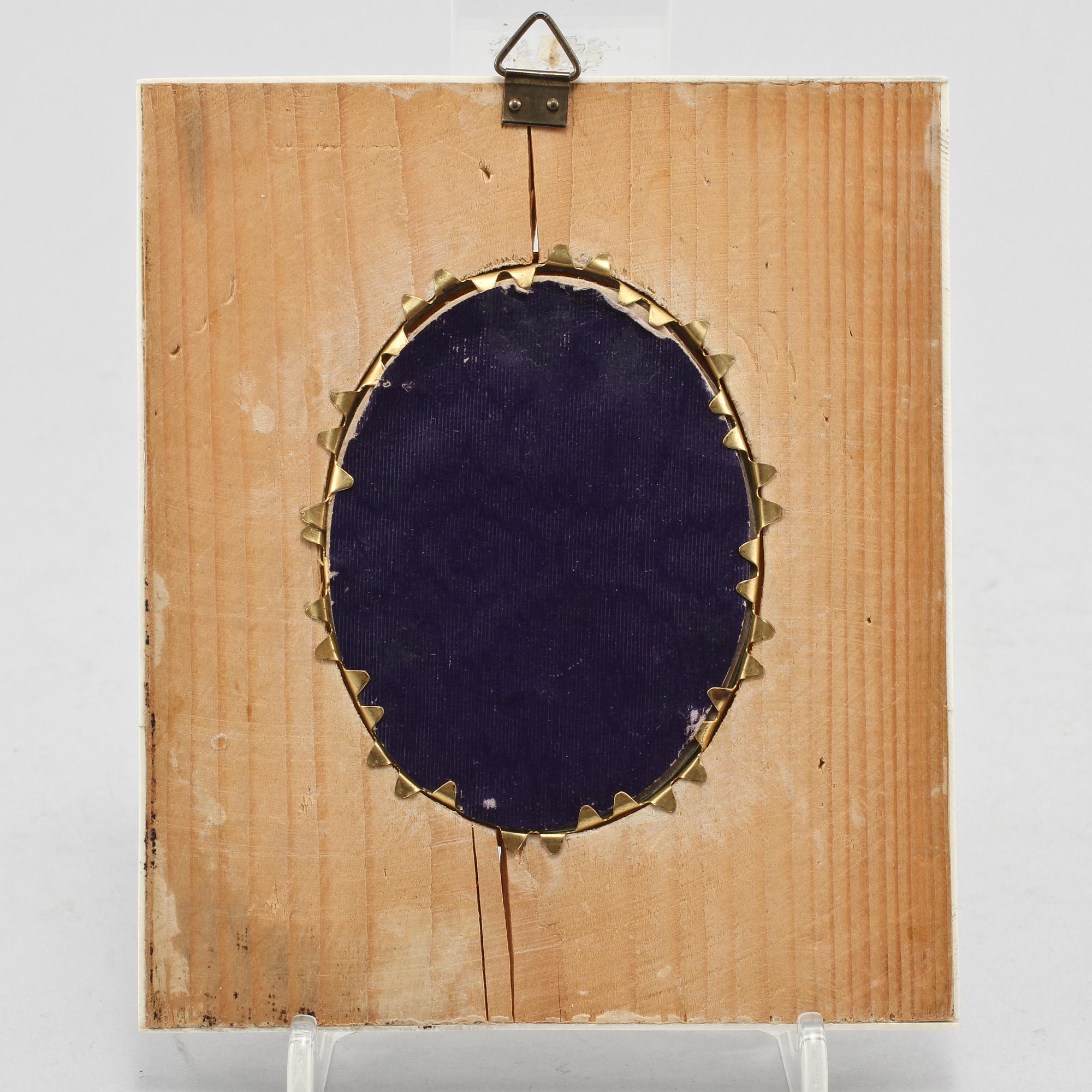 MINIATYRPORTRÄTT, 2 st, 1800-talets första hälft.