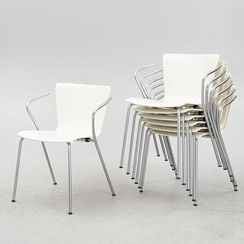 Vico Magistretti, stolar, 7 st, "Vico Duo", Fritz Hansen, Danmark 2000.