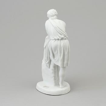 A bisquit sculptur of 'a young mans cermon', Bing & Gröndahl, Denmark, 19th Century.