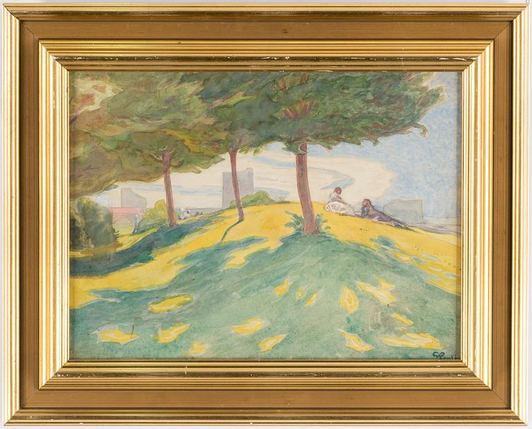 GEORG PAULI, watercolour, signed.