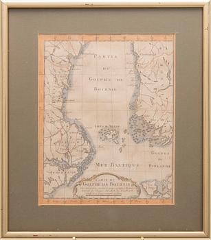 KARTA, hand-coloured copper engraving, 1700s.