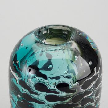 MATZ BORGSTRÖM,vase, signed, Orrefors Gallery, -90.